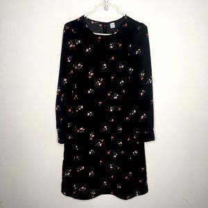 Old Navy Black Floral Dress Small